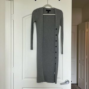 Gray duster sweater